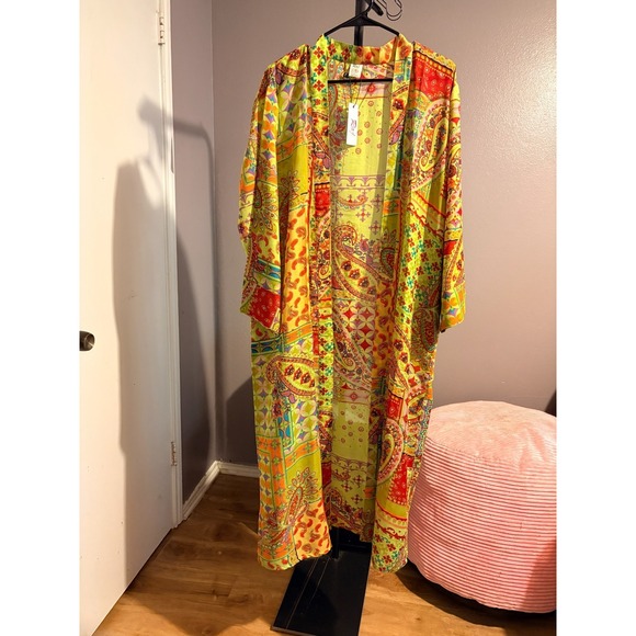 Raj Other - RAJ Paisley Multicolor Kimono Cover, with Pockets,  One Size - NWT